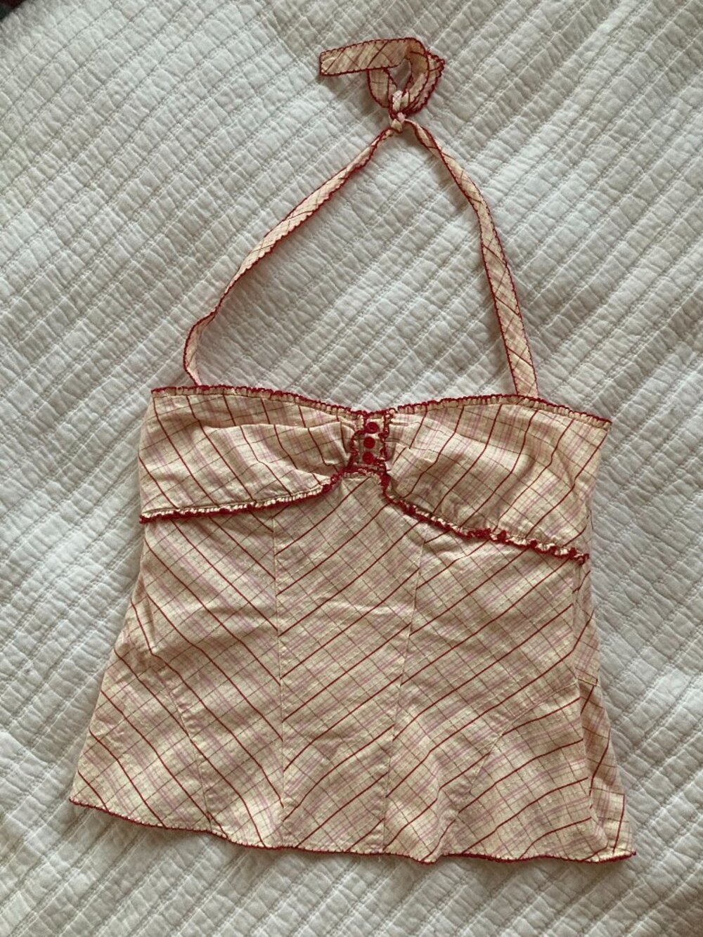 Anthropologie Odille ruffle halter